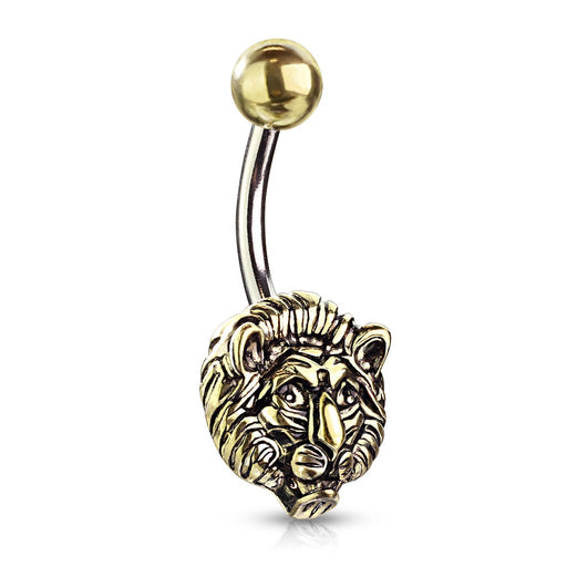 Golden Lion Belly Ring