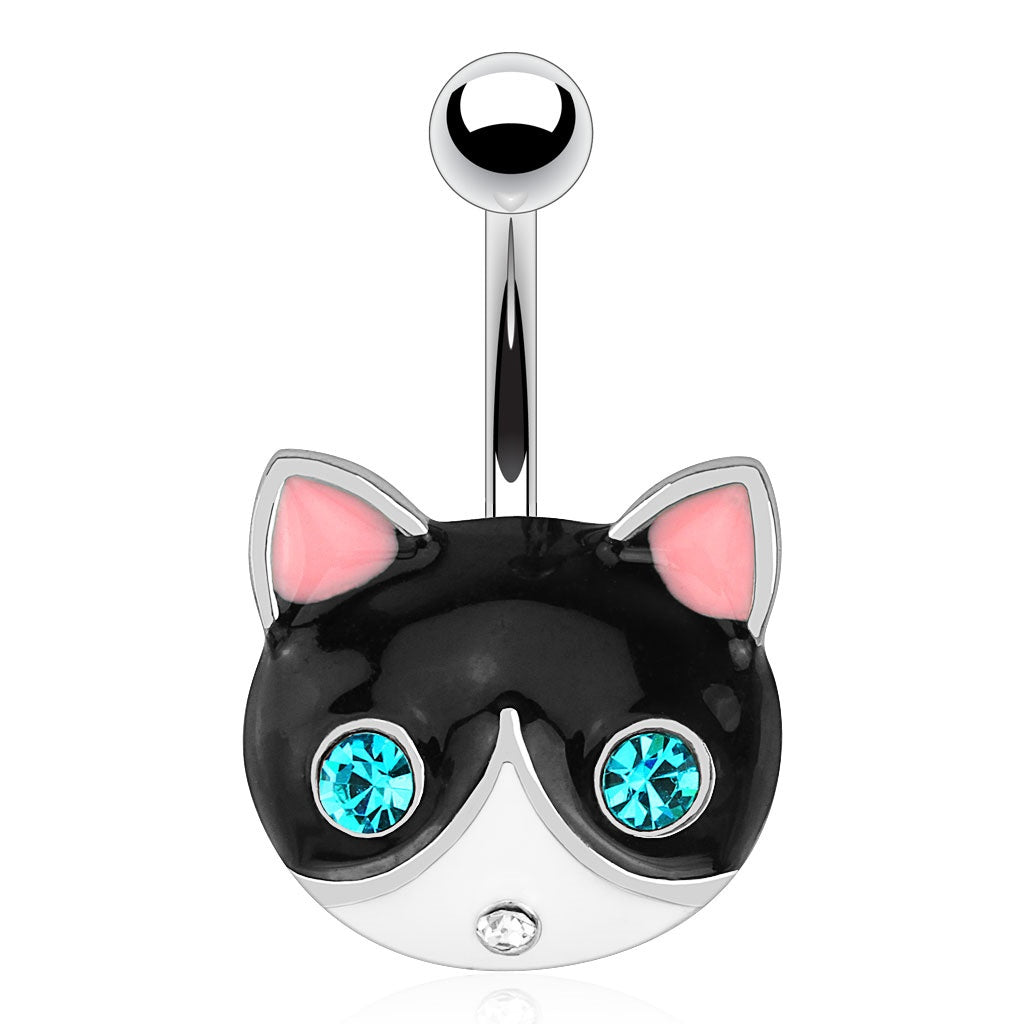 Kitty Cat Belly Ring Belly Button Rings Bars Belly Bling