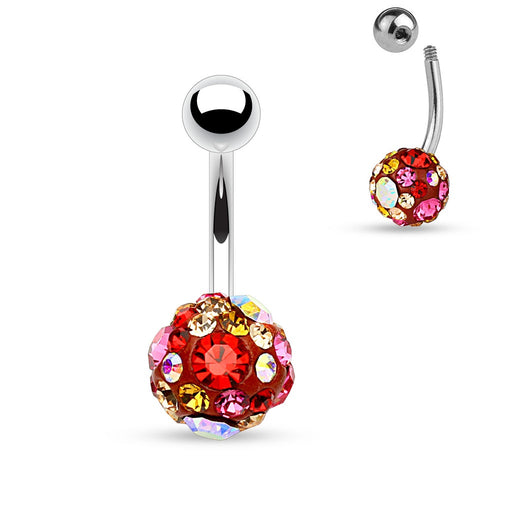 10mm Ferido Belly Ring - Red